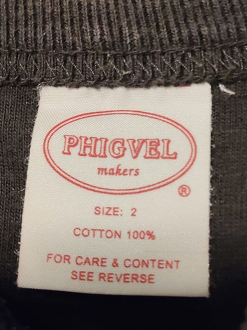 PHIGVEL フィグベル　 ダークグレー ポロシャツ Tシャツ サイズ2 — image 3