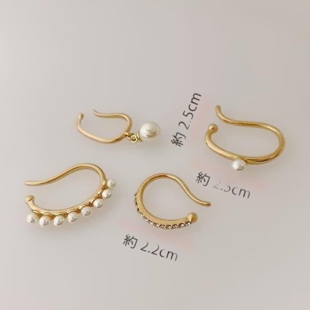 イヤーカフ 4点セット パール ゴールド イヤーカフス イヤカフ ウェアリング — image 3