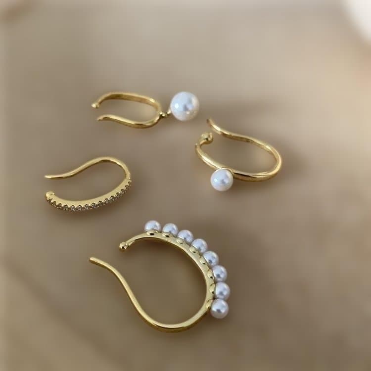 イヤーカフ 4点セット パール ゴールド イヤーカフス イヤカフ ウェアリング — image 5
