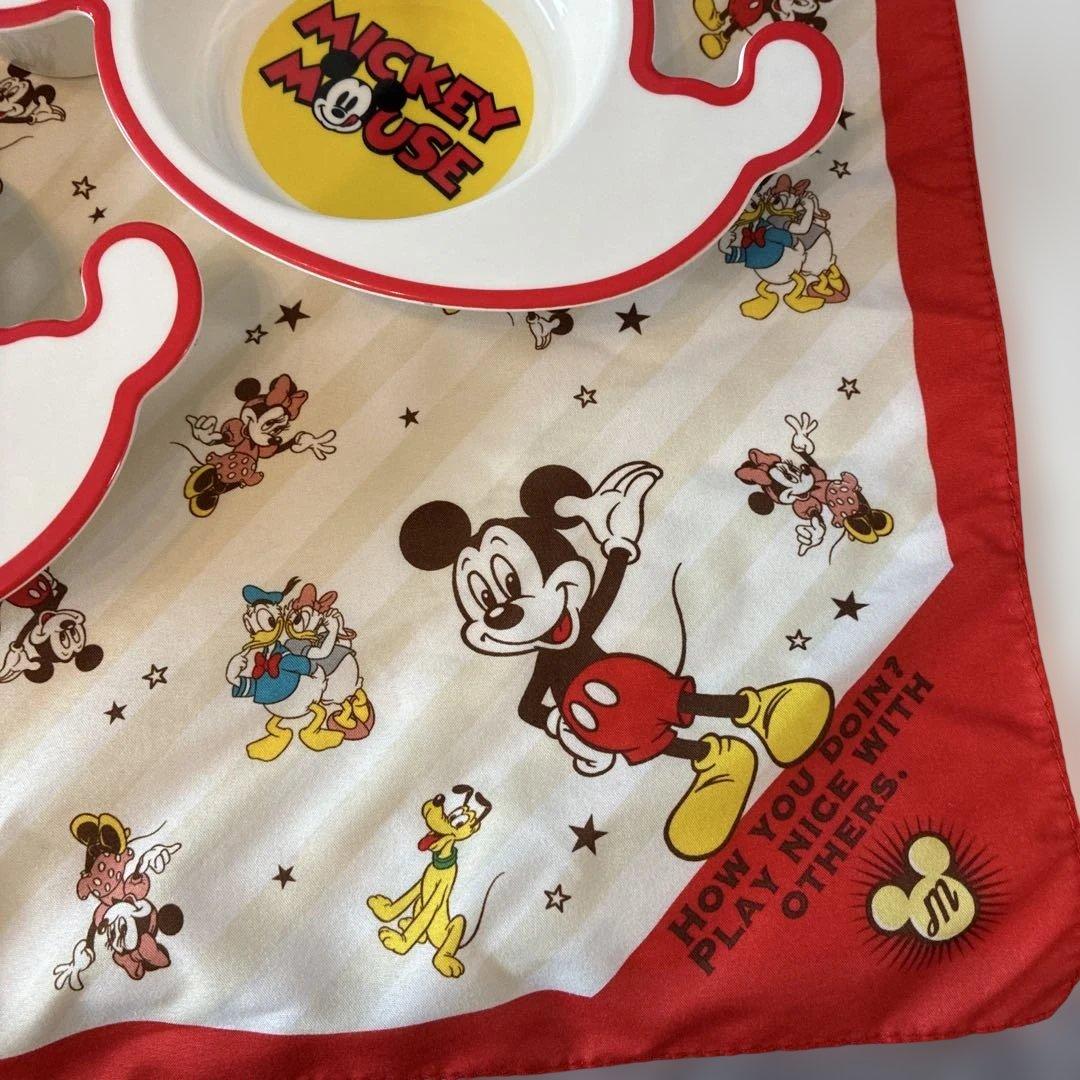 ミッキーマウス お子様プレート 2枚セット ランチクロス付き — image 2