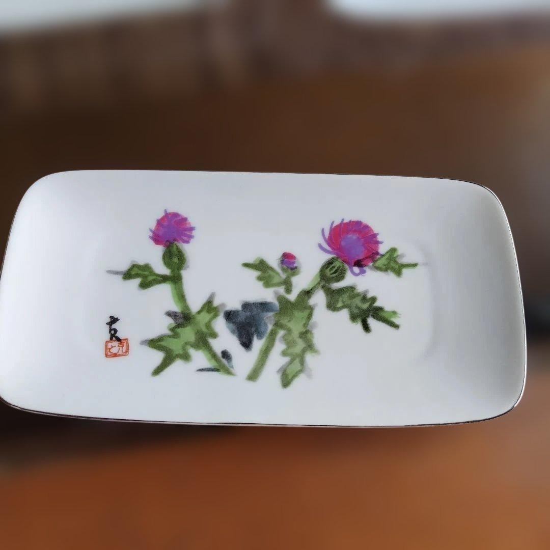 ナルミ　長角皿　絵皿　5枚セット 　長方形 　陶磁器　中古品 — image 3