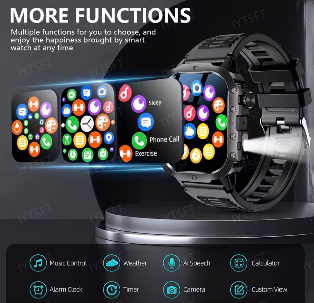 【新品未使用】LAXASFIT スマートウォッチ H12　2.01インチ大画面 — image 2