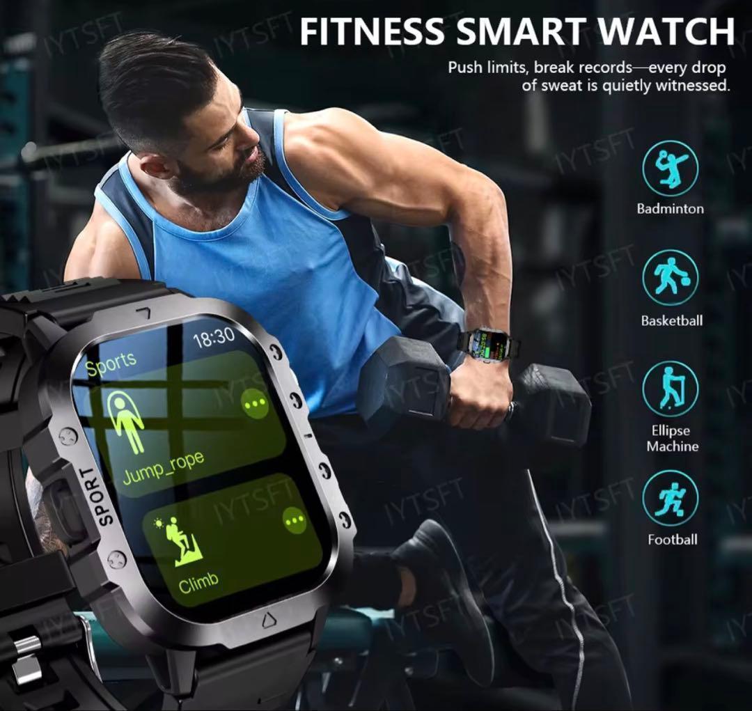 【新品未使用】LAXASFIT スマートウォッチ H12　2.01インチ大画面 — image 3