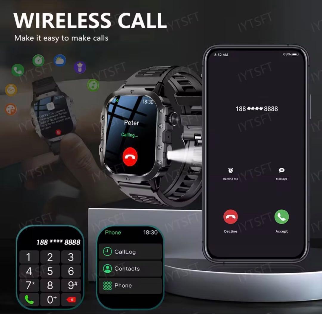 【新品未使用】LAXASFIT スマートウォッチ H12　2.01インチ大画面 — image 5