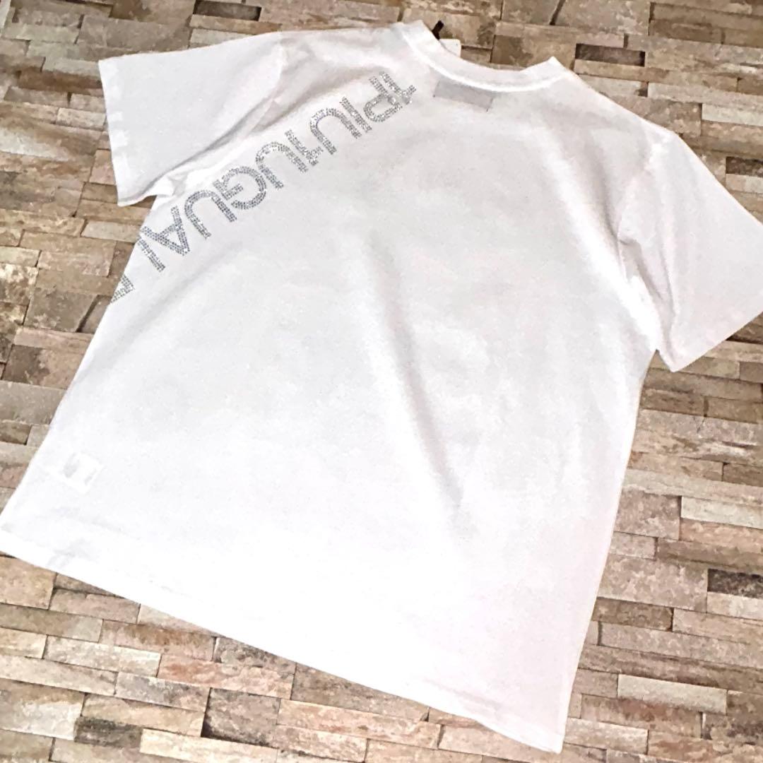 【新品】1PIU1UGUALE3 RELAX／ラインストーンズロゴTシャツ XL — image 2