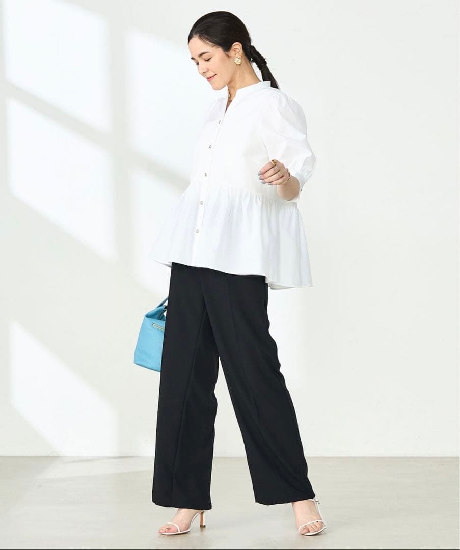 美品♡NOLLEY'S Sophi ペプラムシャツブラウス　ホワイト ワンサイズ — image 2