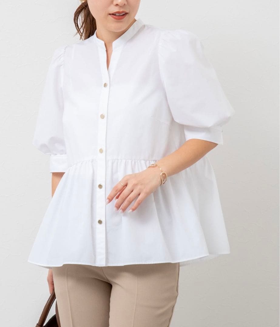 美品♡NOLLEY'S Sophi ペプラムシャツブラウス　ホワイト ワンサイズ — image 5