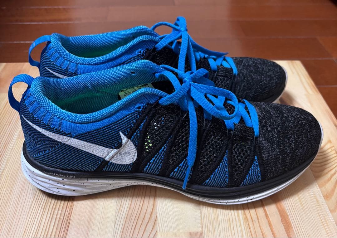 【美品】NIKE フライニット ルナ 2（26.5cm）ランニングシューズ 青 — image 2