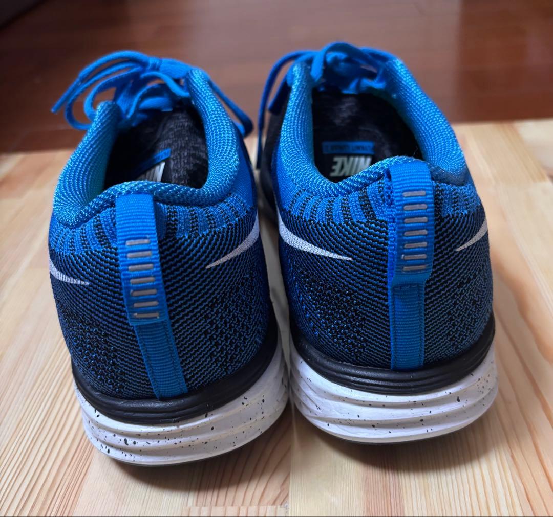 【美品】NIKE フライニット ルナ 2（26.5cm）ランニングシューズ 青 — image 4