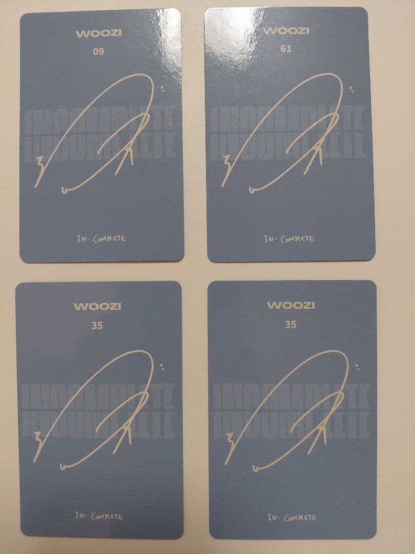 SEVENTEEN WOOZI INCOMPLETE トレカ 4枚セット — image 3