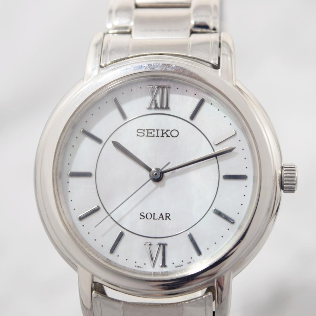 美品 SEIKO セイコー SOLAR ソーラー シェル文字盤 ユニセックス — image 3