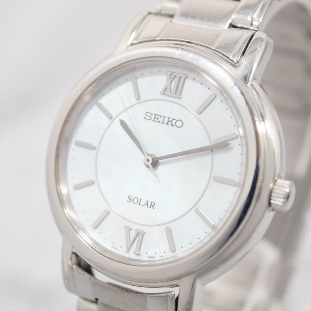 美品 SEIKO セイコー SOLAR ソーラー シェル文字盤 ユニセックス — image 4