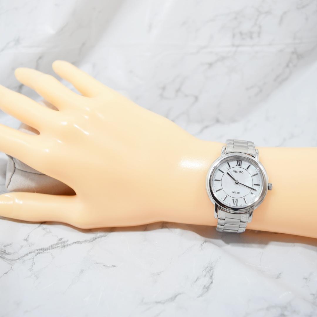 美品 SEIKO セイコー SOLAR ソーラー シェル文字盤 ユニセックス — image 5