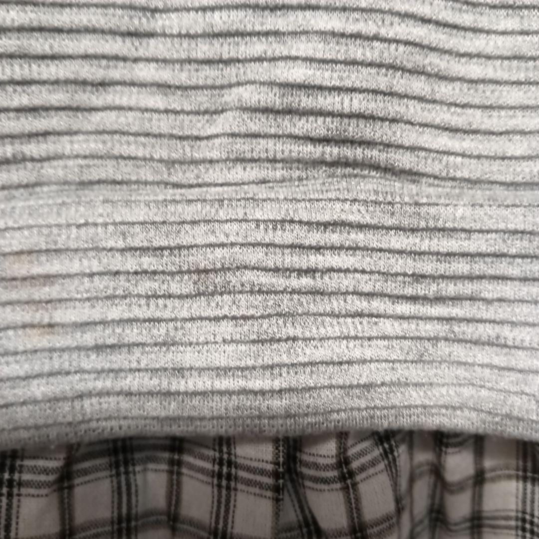 j& flida 長袖 ドッキングプルオーバー グレー チェック — image 2