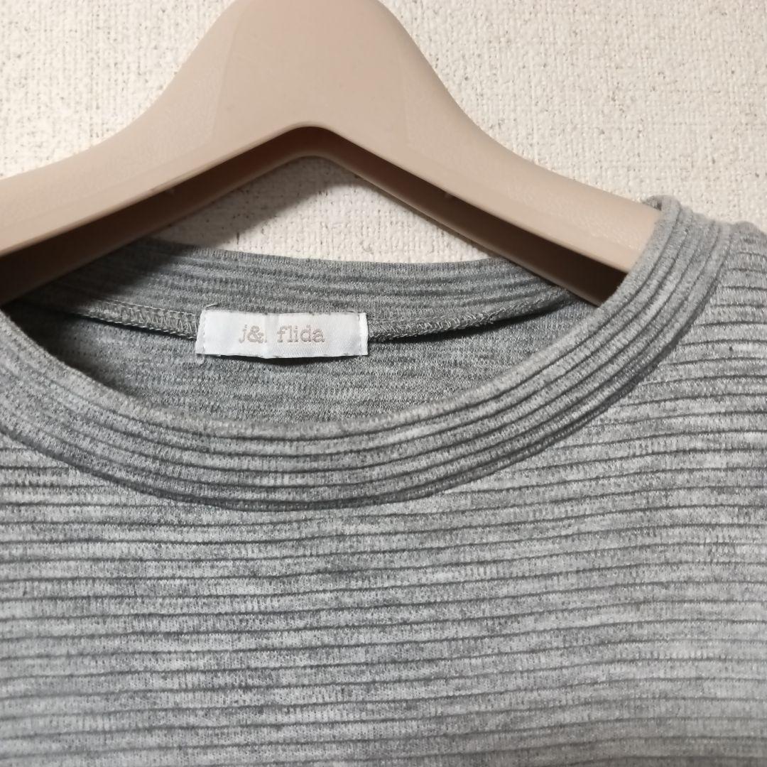 j& flida 長袖 ドッキングプルオーバー グレー チェック — image 3