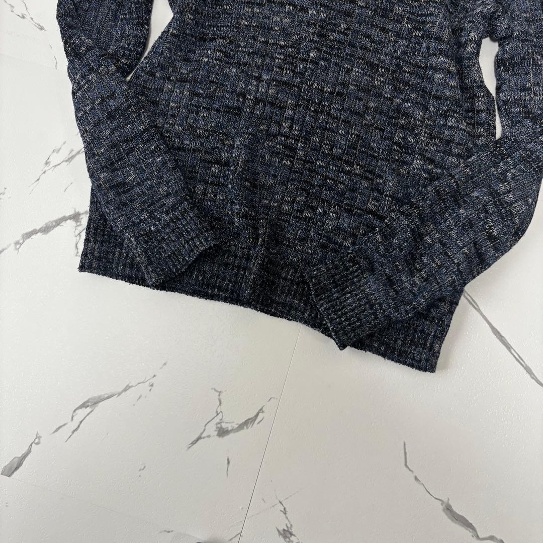 EPOCAUOMO✨サマーニット　Vネック　ストレッチ　模様　麻ミックスカラー — image 5