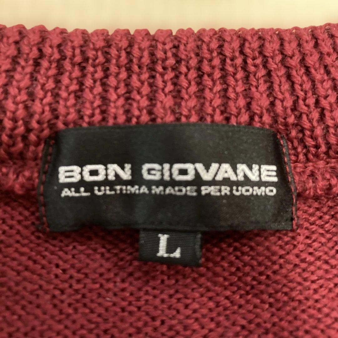BON GIOVANE ニット セーター アーガイル柄 Lサイズ — image 2