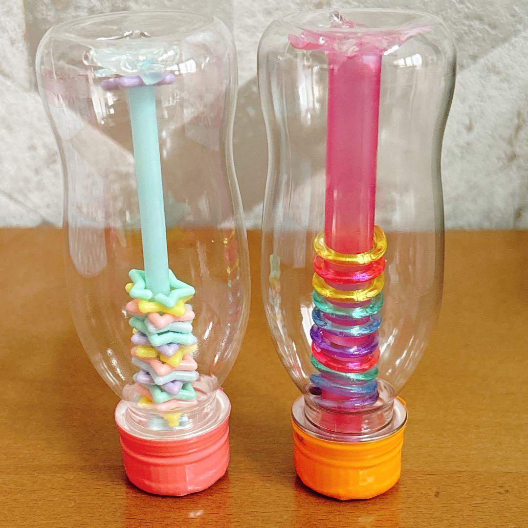 マラカス ボトル センサリーボトル 知育玩具 モンテッソーリ 感覚遊び カラフル — image 4