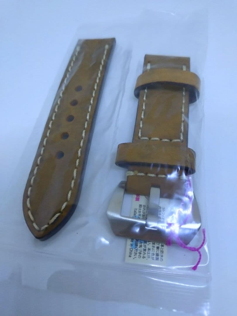 パネライ他ミリタリー系交換用24mmヌバックベルト ブラック/ブラウン — image 3