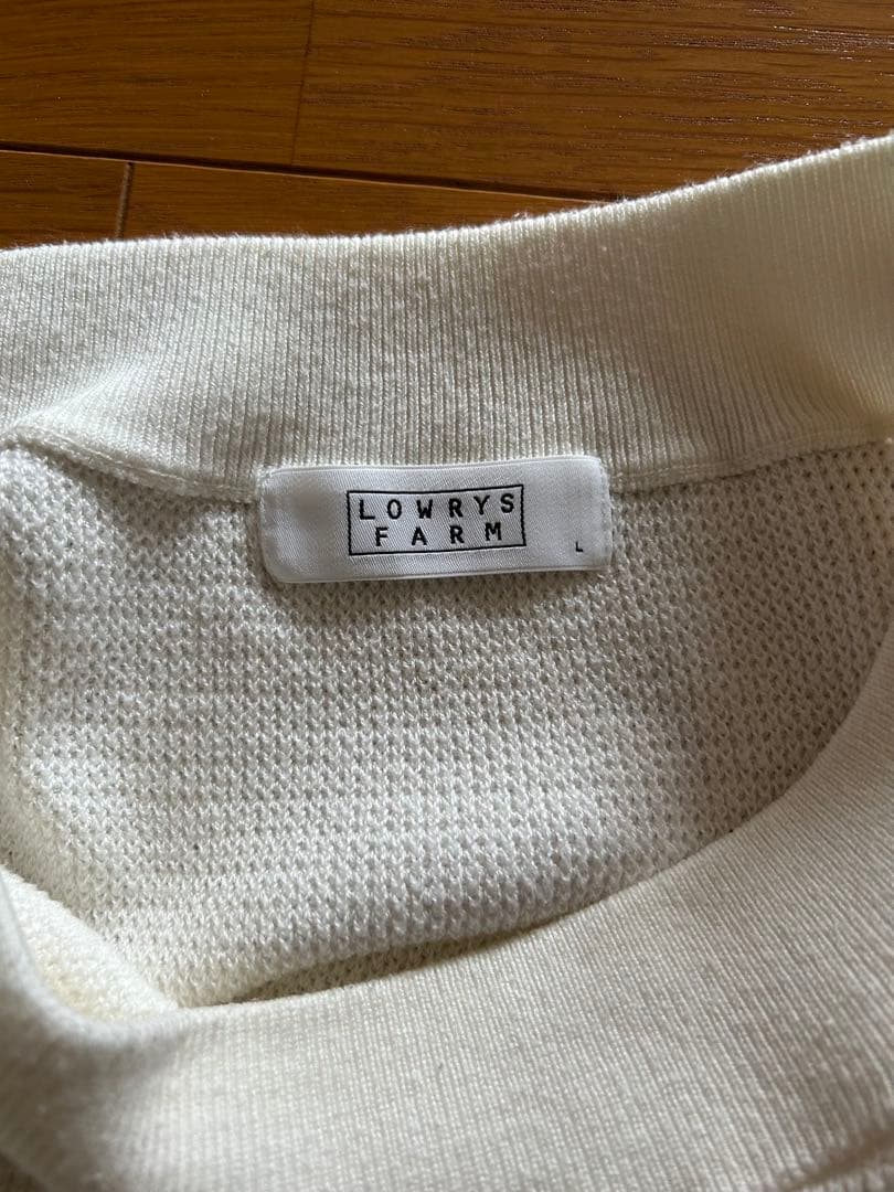 LOWRYS FARM バルーンスリーブニット Lサイズ ホワイト — image 3
