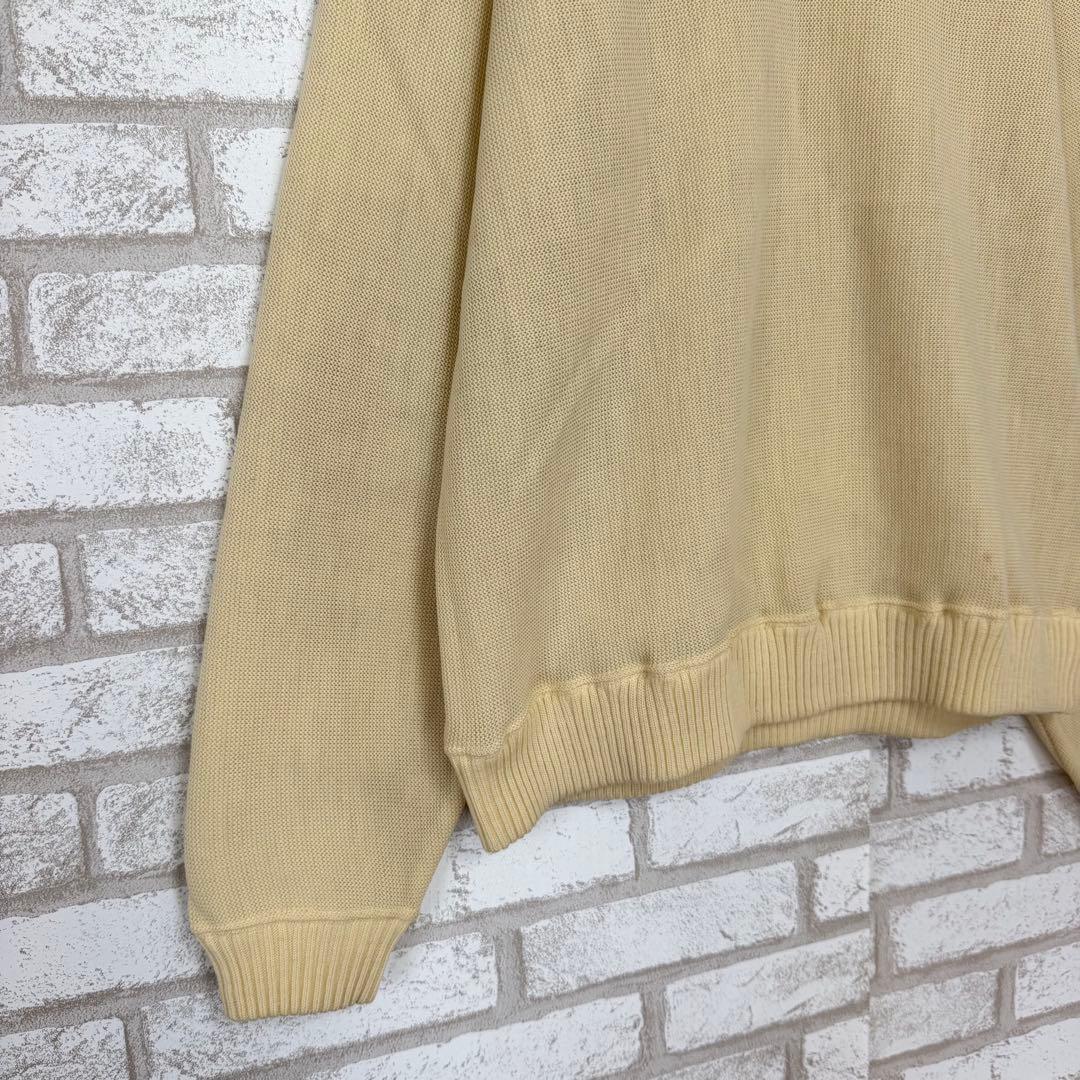 マンシングウェア　Vネックニット　オフホワイト　ゴルフ　刺繍ロゴ　メンズ M — image 4