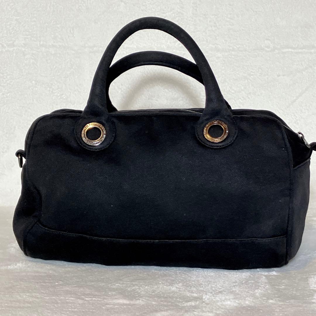 DIESEL 2way ハンドバッグ ミニボストン コットン ワッペン ブラック — image 3
