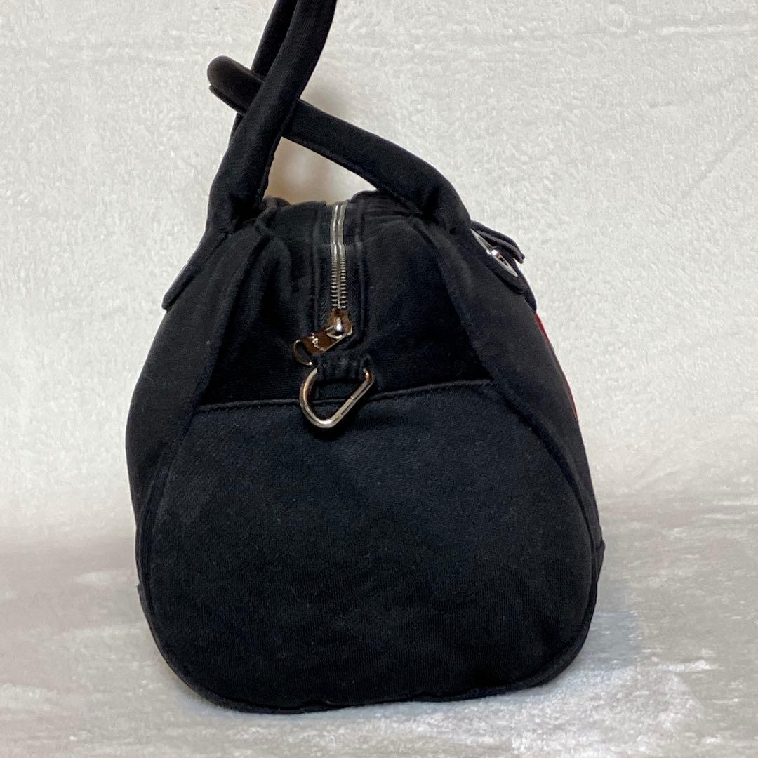 DIESEL 2way ハンドバッグ ミニボストン コットン ワッペン ブラック — image 4
