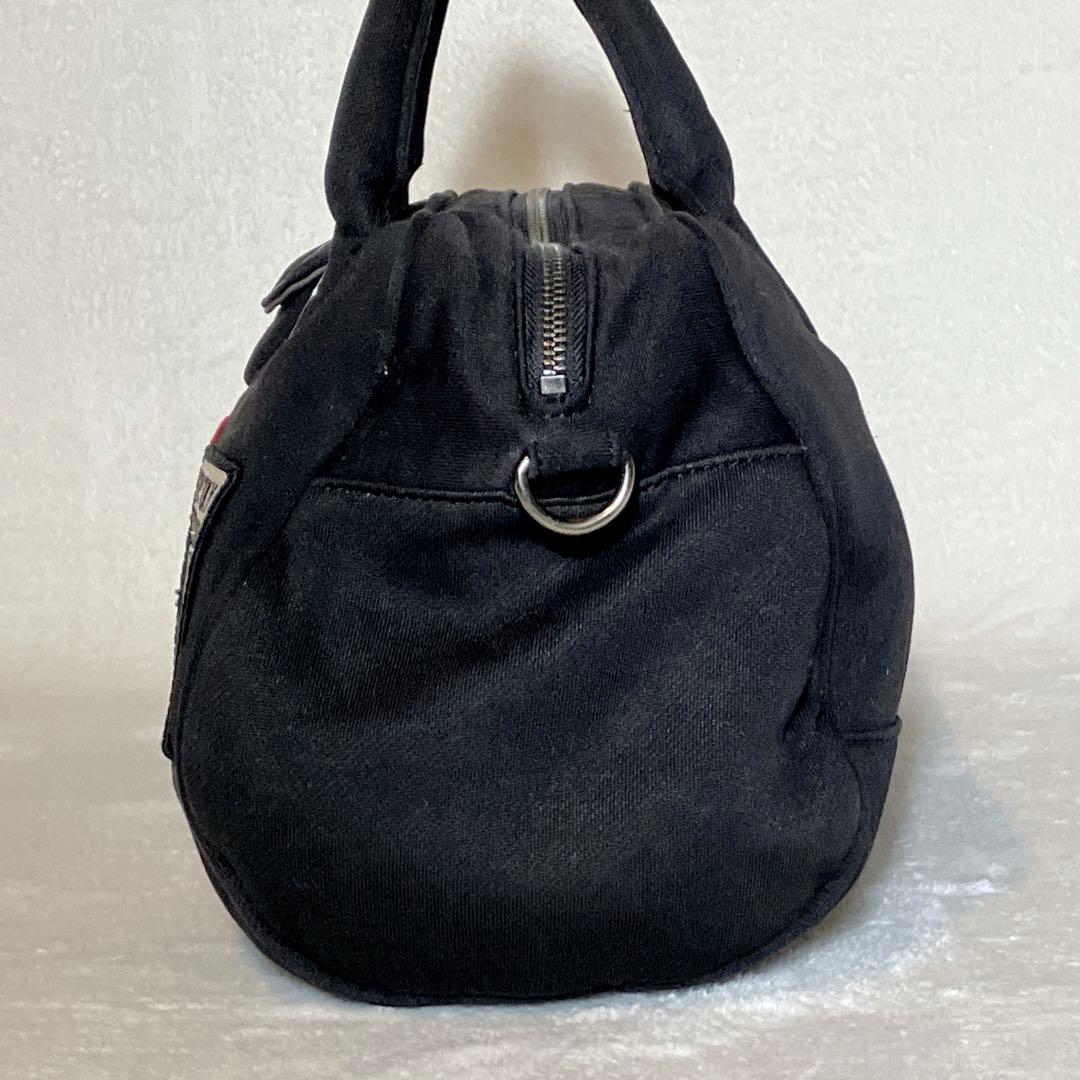 DIESEL 2way ハンドバッグ ミニボストン コットン ワッペン ブラック — image 5