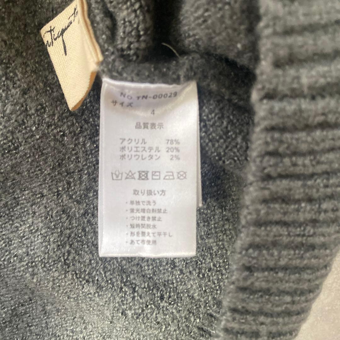 【期間限定値下げ】パッチワーク風 ニットトップス グレー 韓国系 ナチュラル — image 5