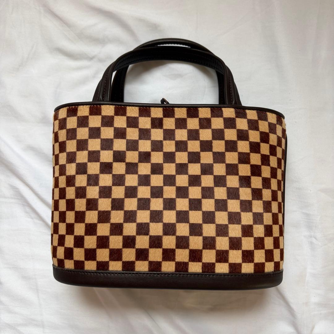 LOUIS VUITTON ダミエソバージュ ハンドバッグ ハラコレザーヴィトン — image 3