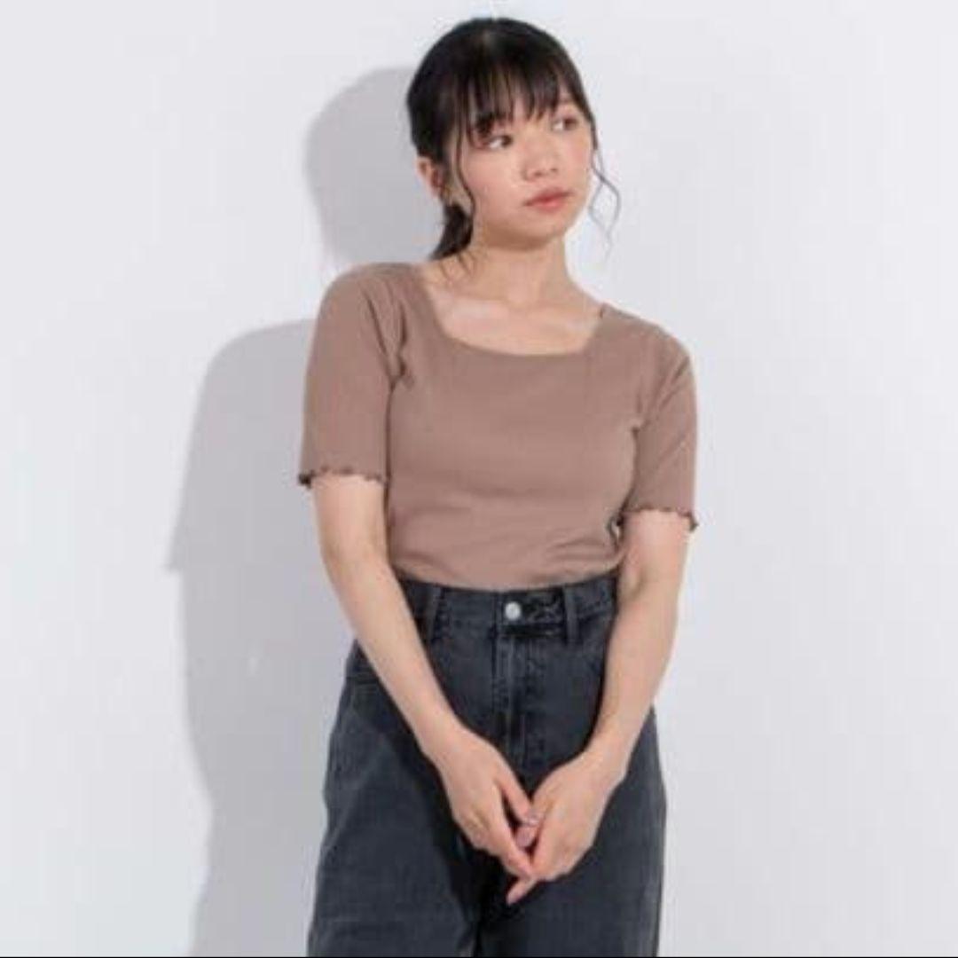 wego 2WAYメロウリブT ブラウン 茶色 — image 3