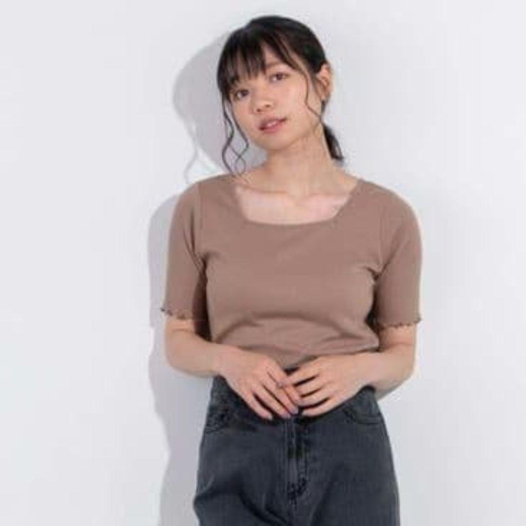 wego 2WAYメロウリブT ブラウン 茶色 — image 4