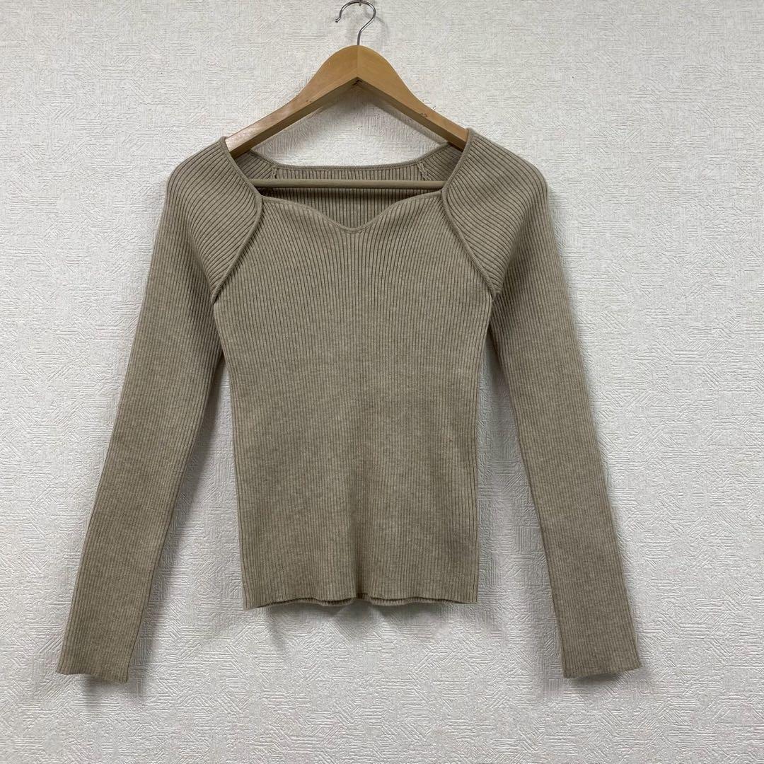ANAP 長袖 リブニット ベージュ Fサイズ — image 2