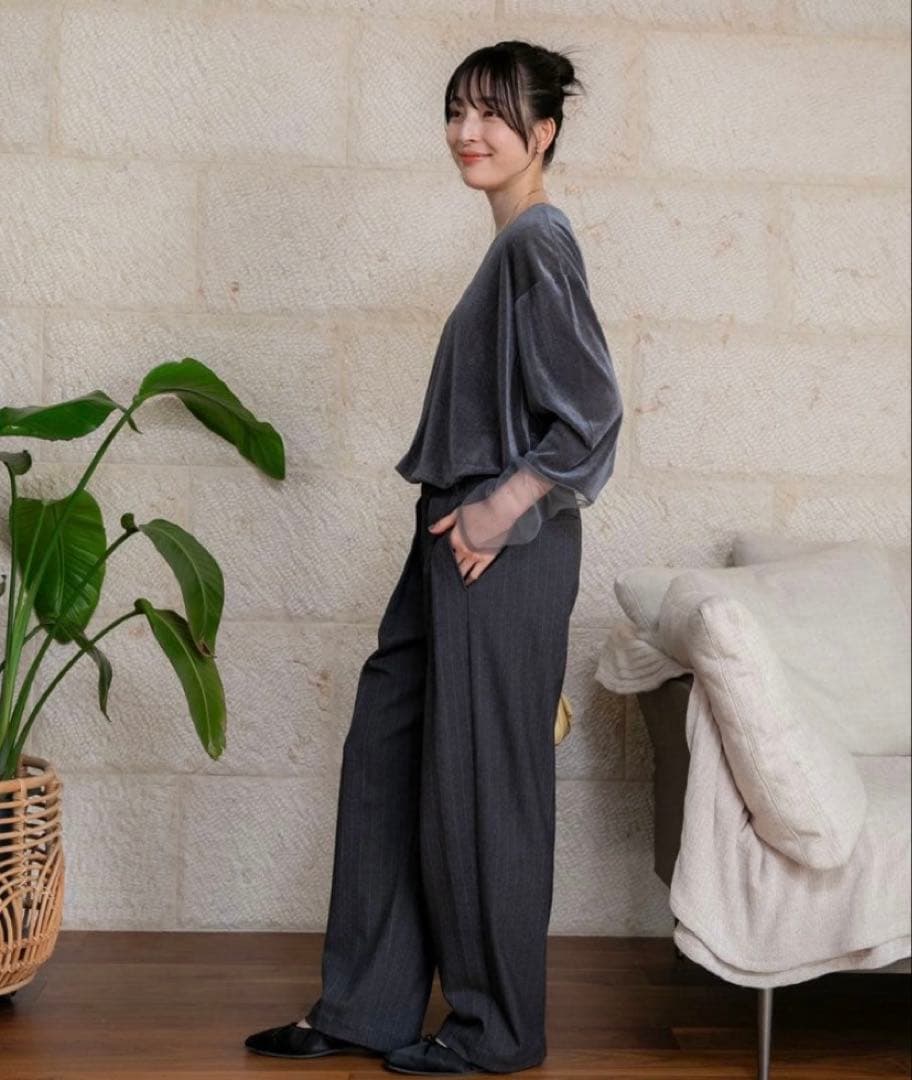 袖切り替えシアーベロアトップス　THE CRAFT CREW PRODUCTS — image 2