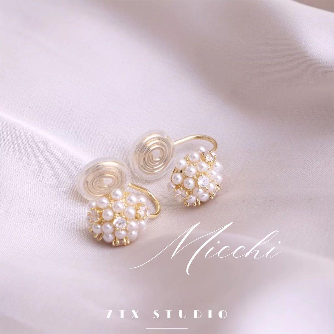 パール イヤリング レディース ジルコニア アクセサリー 結婚式 — image 4