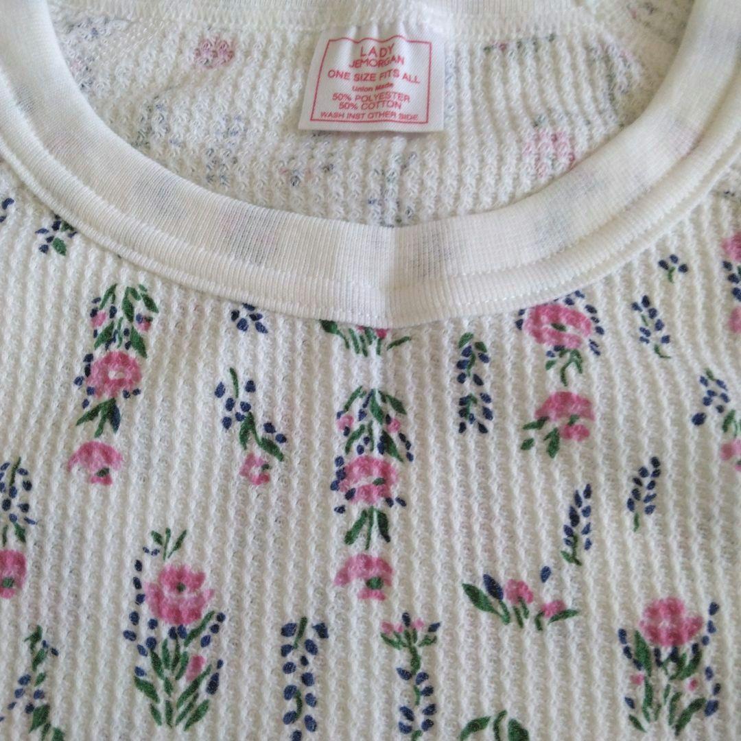【LADY JEMORGAN】 ワッフル 長袖 カットソー　花柄　未使用 — image 2