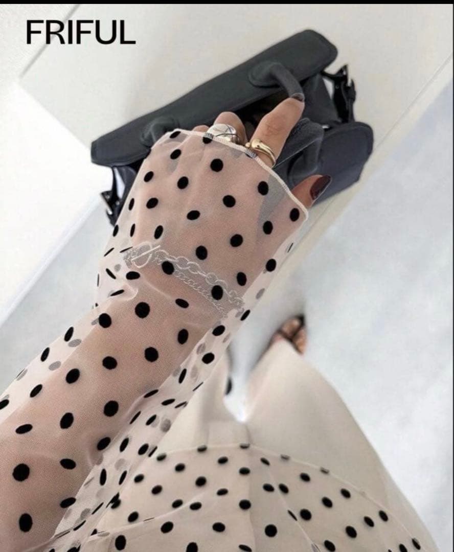 トレンドFRIFUL ドット柄 シアー長袖 トップス　SHEIN 水玉レイヤード — image 2