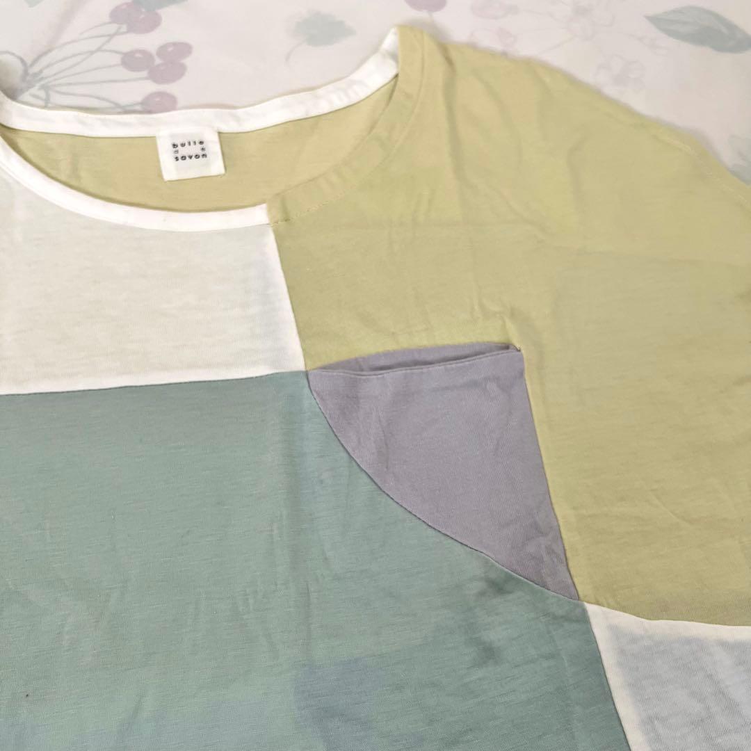 マルチカラーTシャツ（パッチワーク風）フリーサイズ — image 5