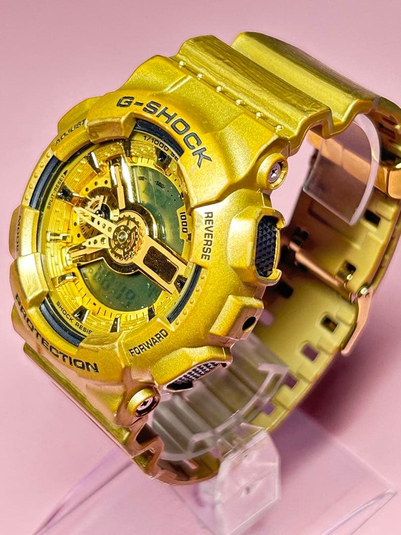 CASIO G-SHOCK ゴールド アナデジ 腕時計　電池新品　稼動品 — image 2