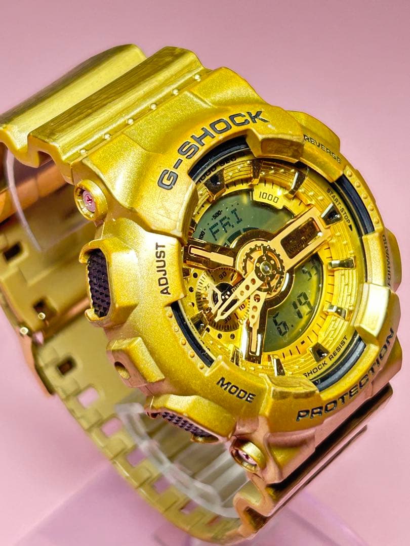 CASIO G-SHOCK ゴールド アナデジ 腕時計　電池新品　稼動品 — image 3