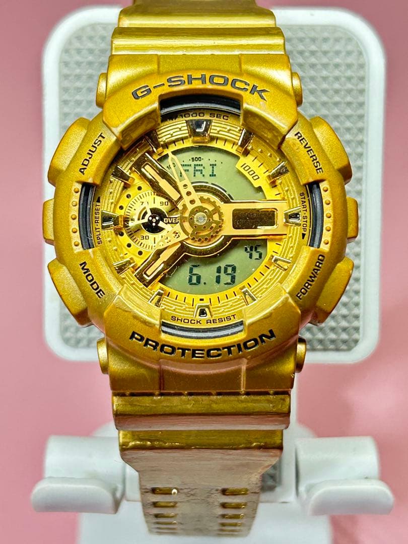 CASIO G-SHOCK ゴールド アナデジ 腕時計　電池新品　稼動品 — image 4