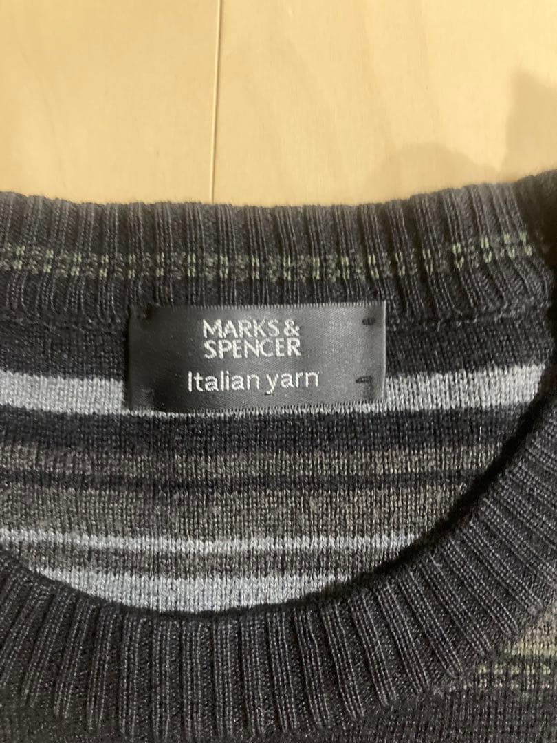 MARKS & SPENCER ストライプ ニットセーターペイント　ペンキニット — image 3