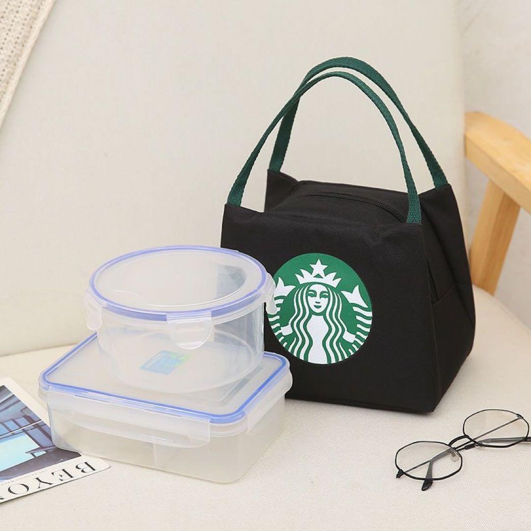 再入荷！新品海外スターバックス限定弁当入れ 保冷バッグ　手提げバッグ　ブラック — image 2