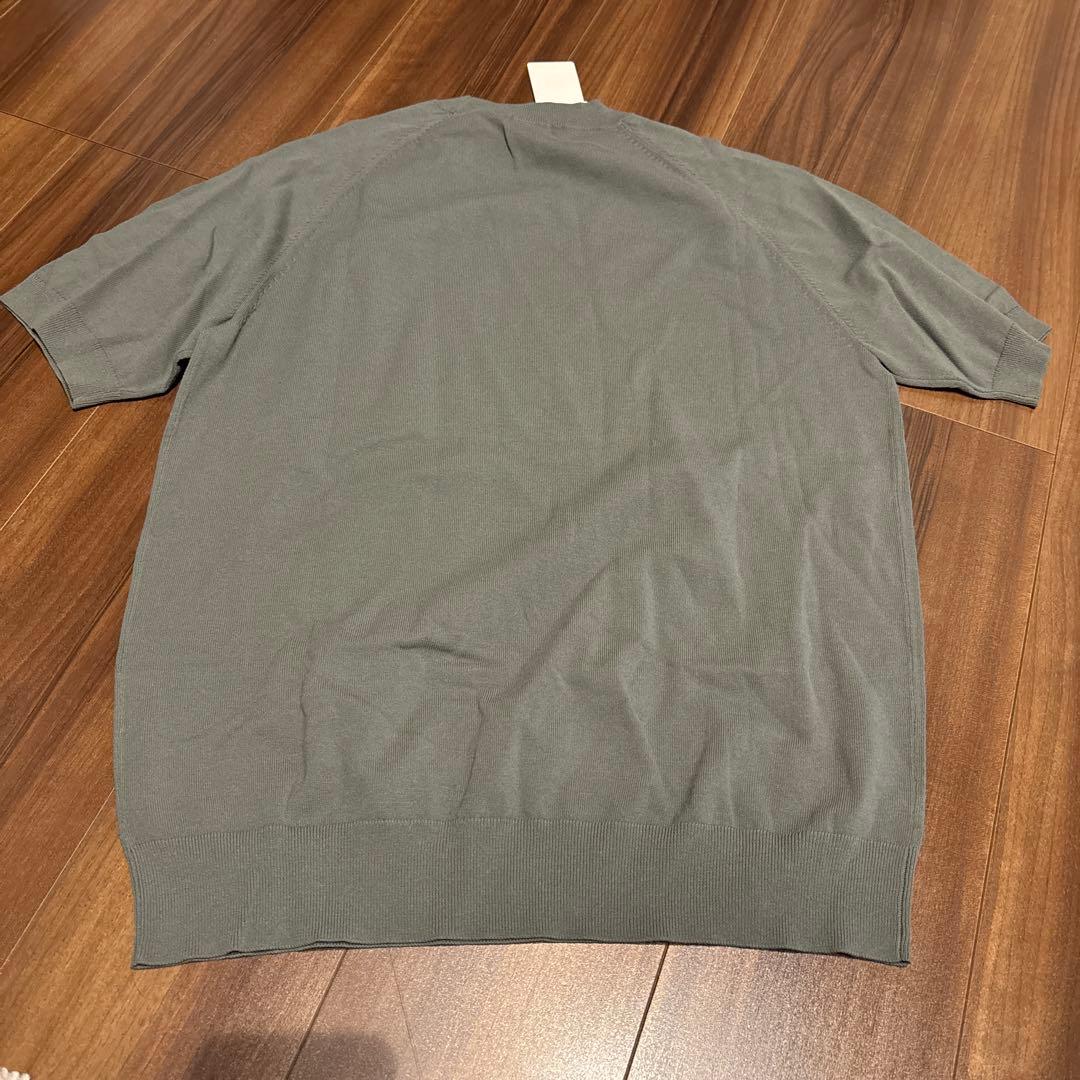 新品　メンズ　UNIQLO 半袖　ウォッシャブルクルーネックセーター　Lサイズ — image 2