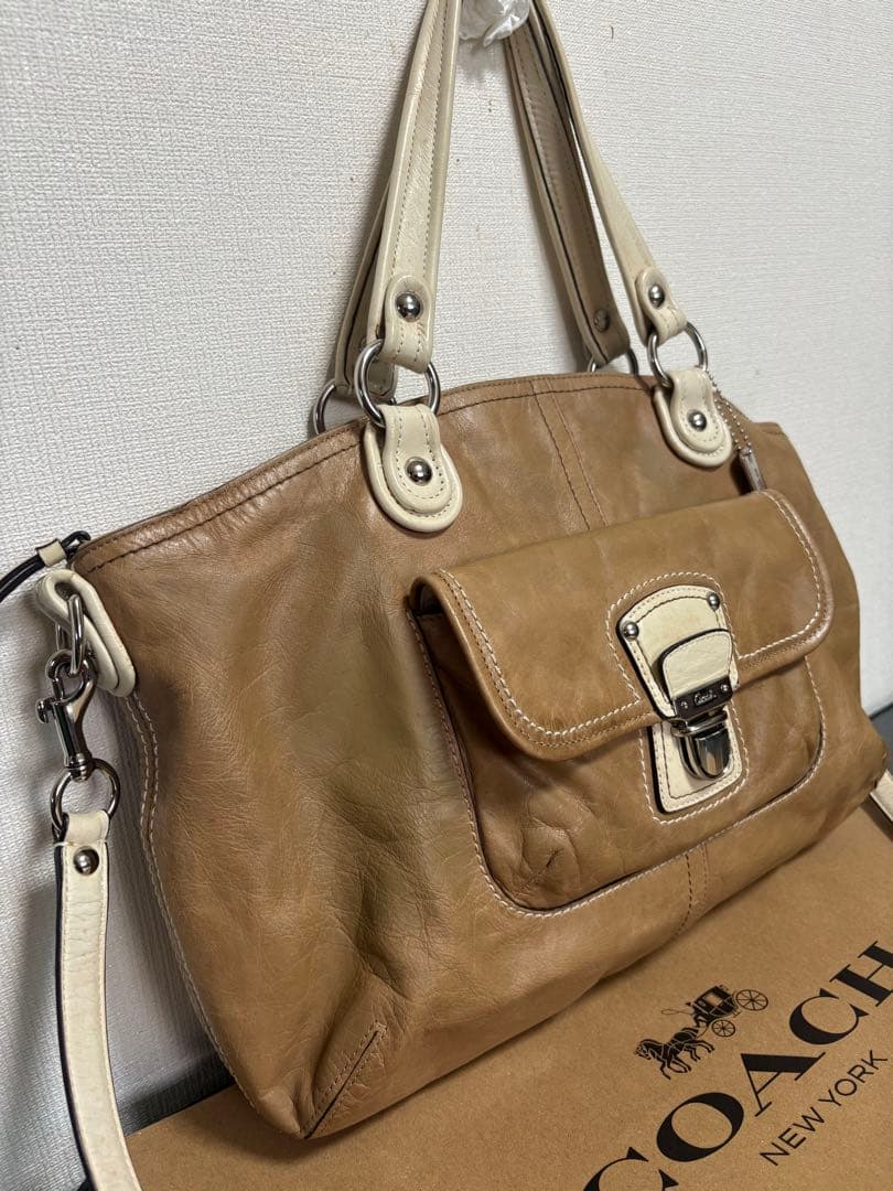 正規品COACH カーキレザー2way バック モデルNoL1172-18994 — image 2