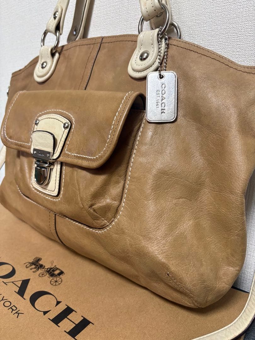 正規品COACH カーキレザー2way バック モデルNoL1172-18994 — image 3