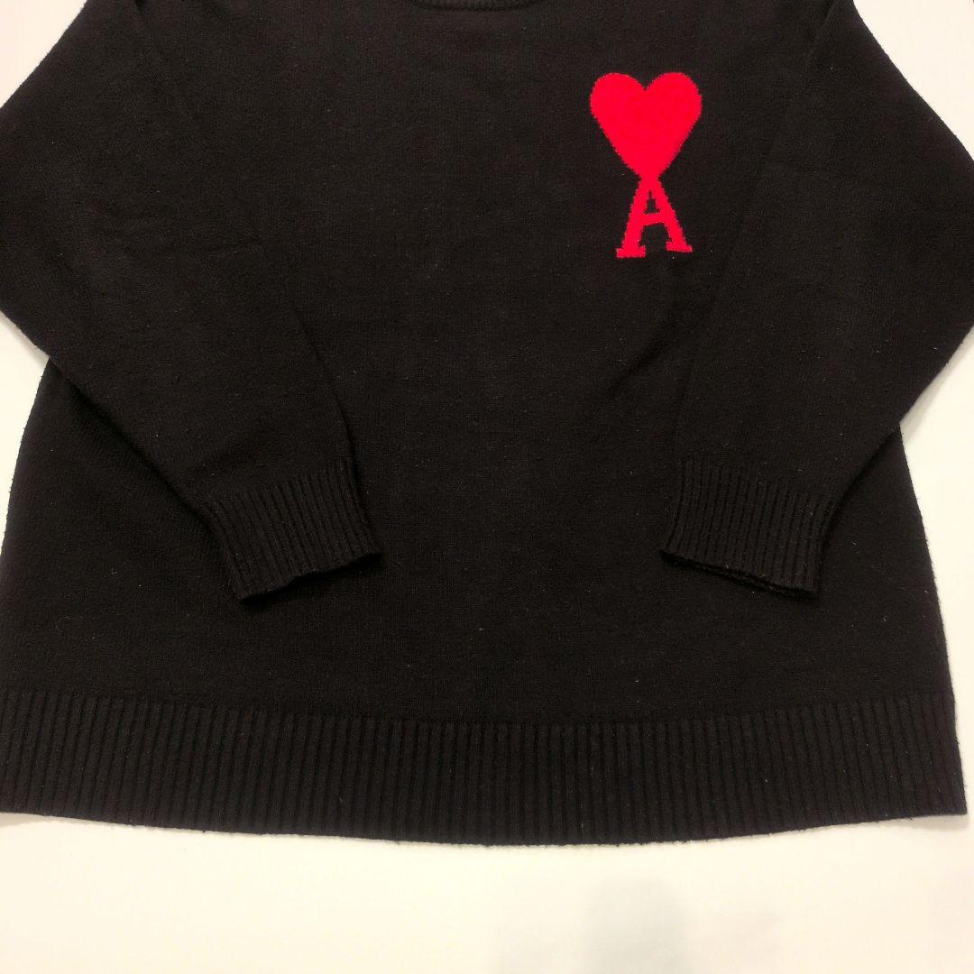 AMI PARIS　 ニット　セーター　ハート　ブラック L — image 2
