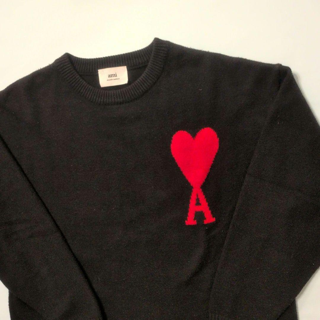 AMI PARIS　 ニット　セーター　ハート　ブラック L — image 3