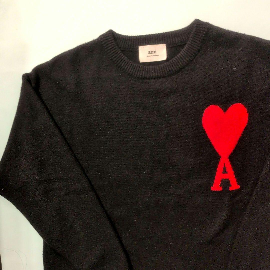 AMI PARIS　 ニット　セーター　ハート　ブラック L — image 4