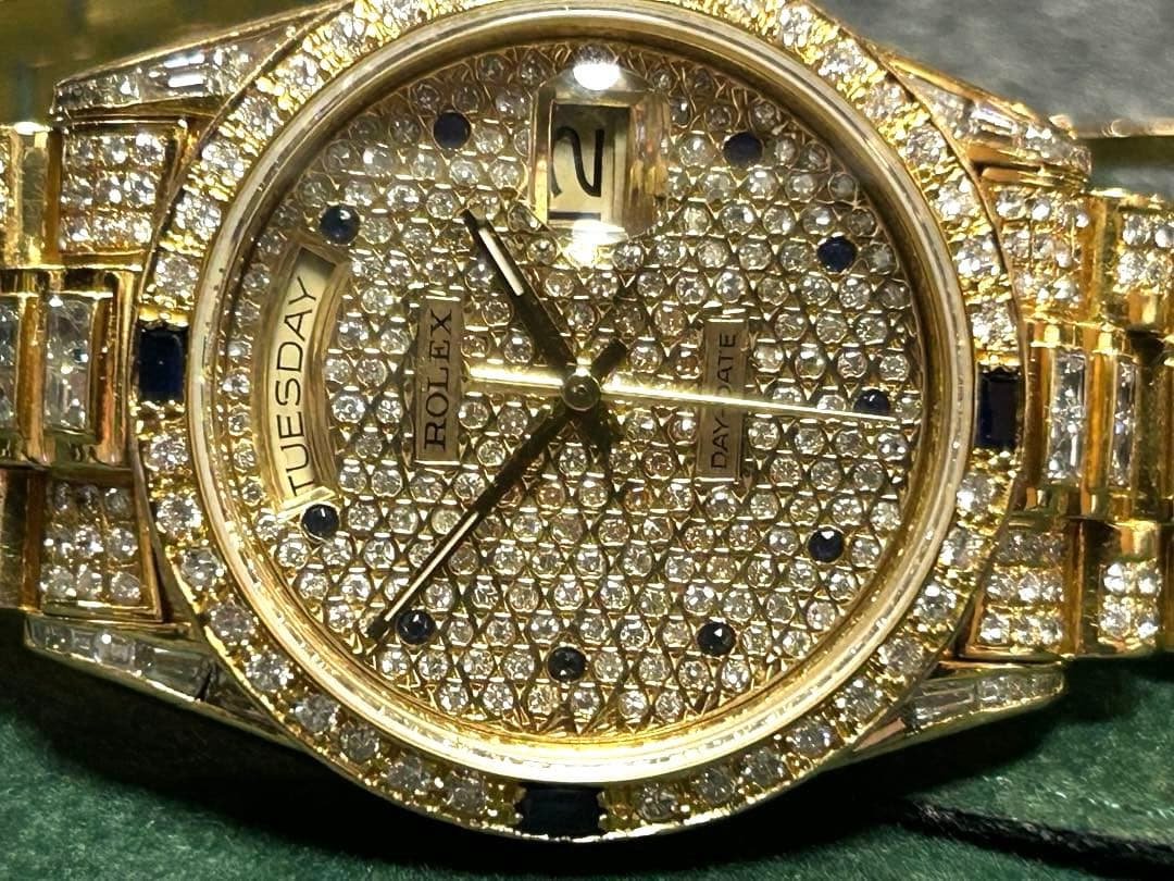 ROLEX Day-Date K18 メンズ時計　天然ダイヤモンド &サファイア — image 2